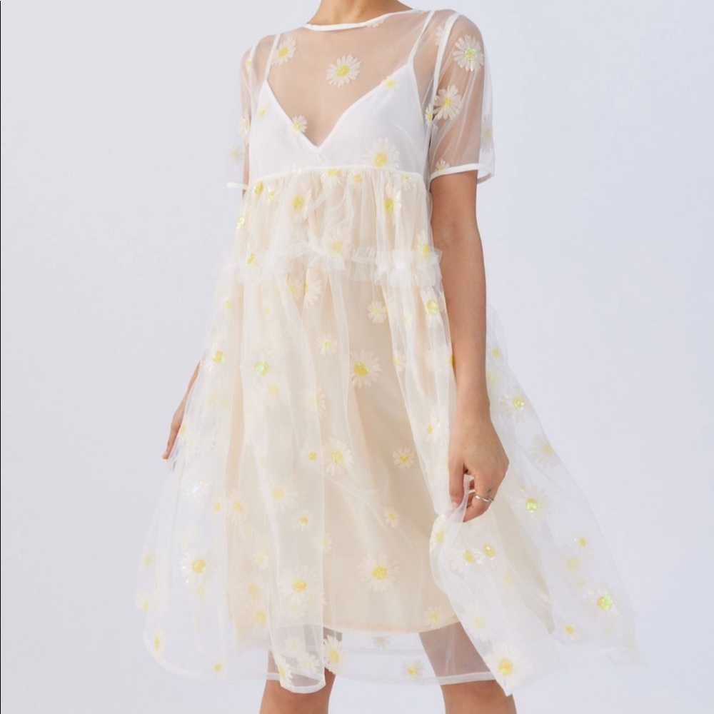 New Sister Jane Sparkling Daisies MIDI  Dress